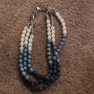Blue beaded necklace